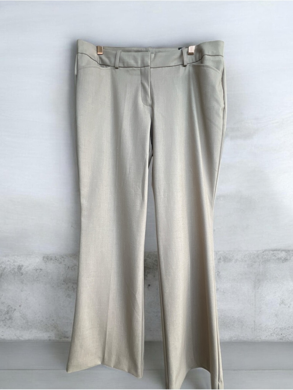 Worthington 12P Women's Tailored Bootcut Dress Pants in Light Beige
